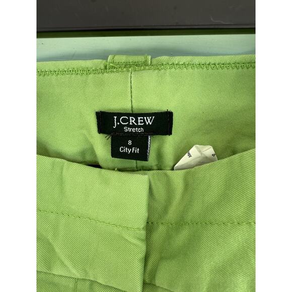 J.Crew‎ Pants Women’s 8 Green Straight Leg Stretch Chino 34x26 Stretch Summer - Picture 2 of 6